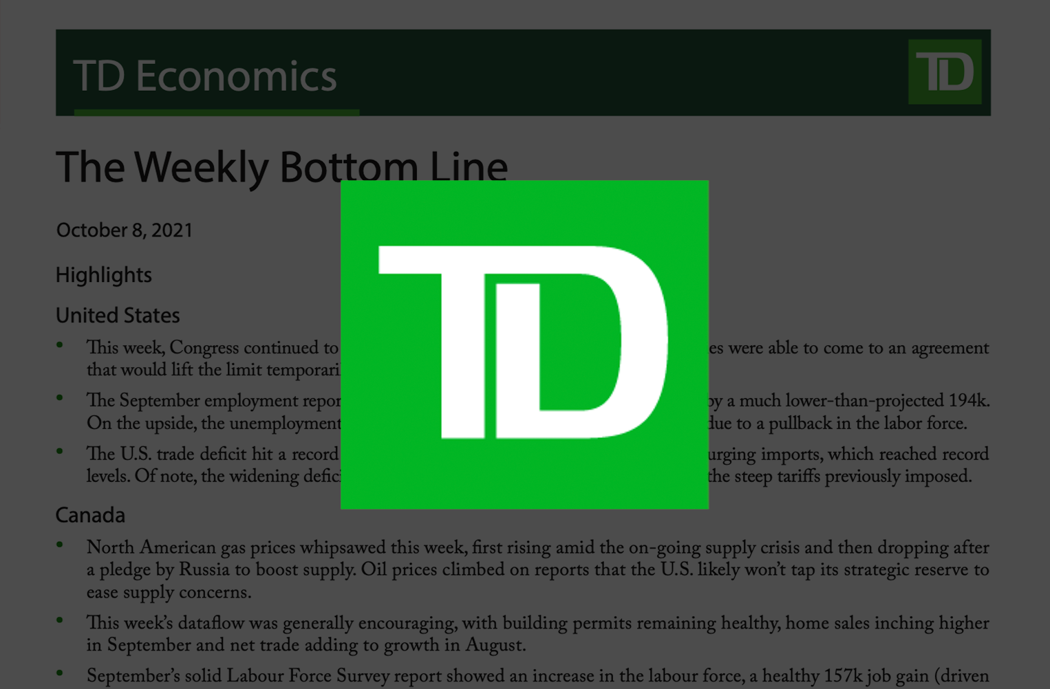 Weekly Bottom Line