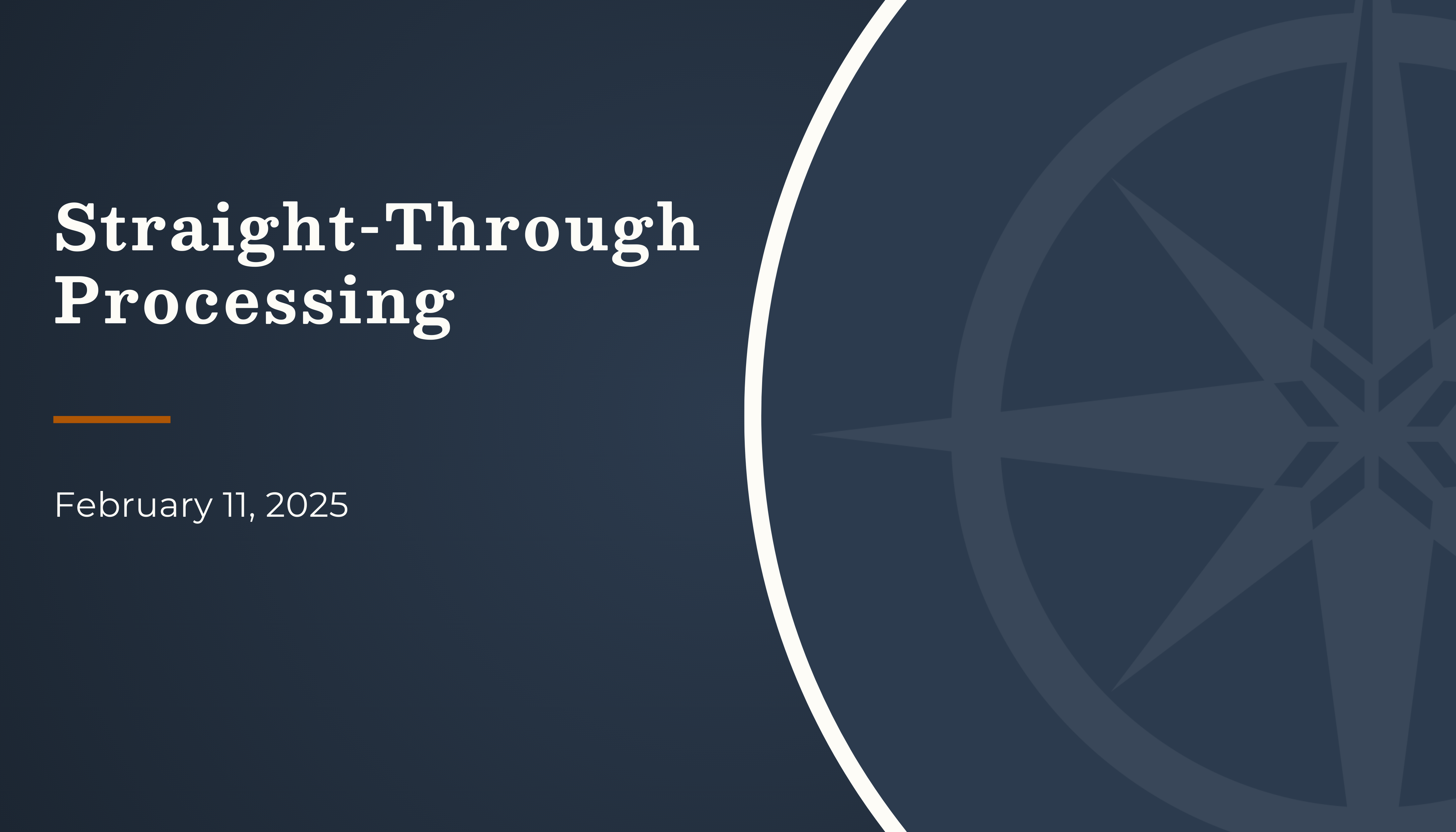 Training Session: Straight-Through Processing